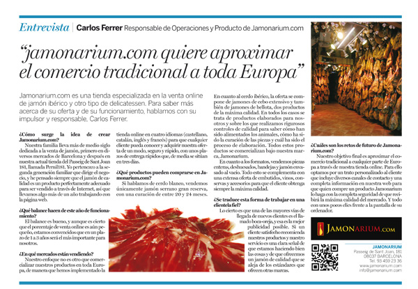 articulo de la vanguardia sobre jamonarium tienda jamones en internet online