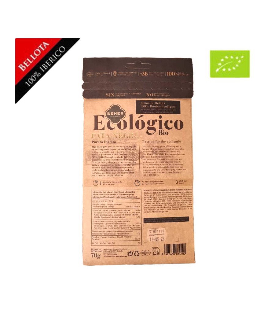 Paleta de Bellota 100% Ibérica (Salamanca) - Pata Negra cortada 100g