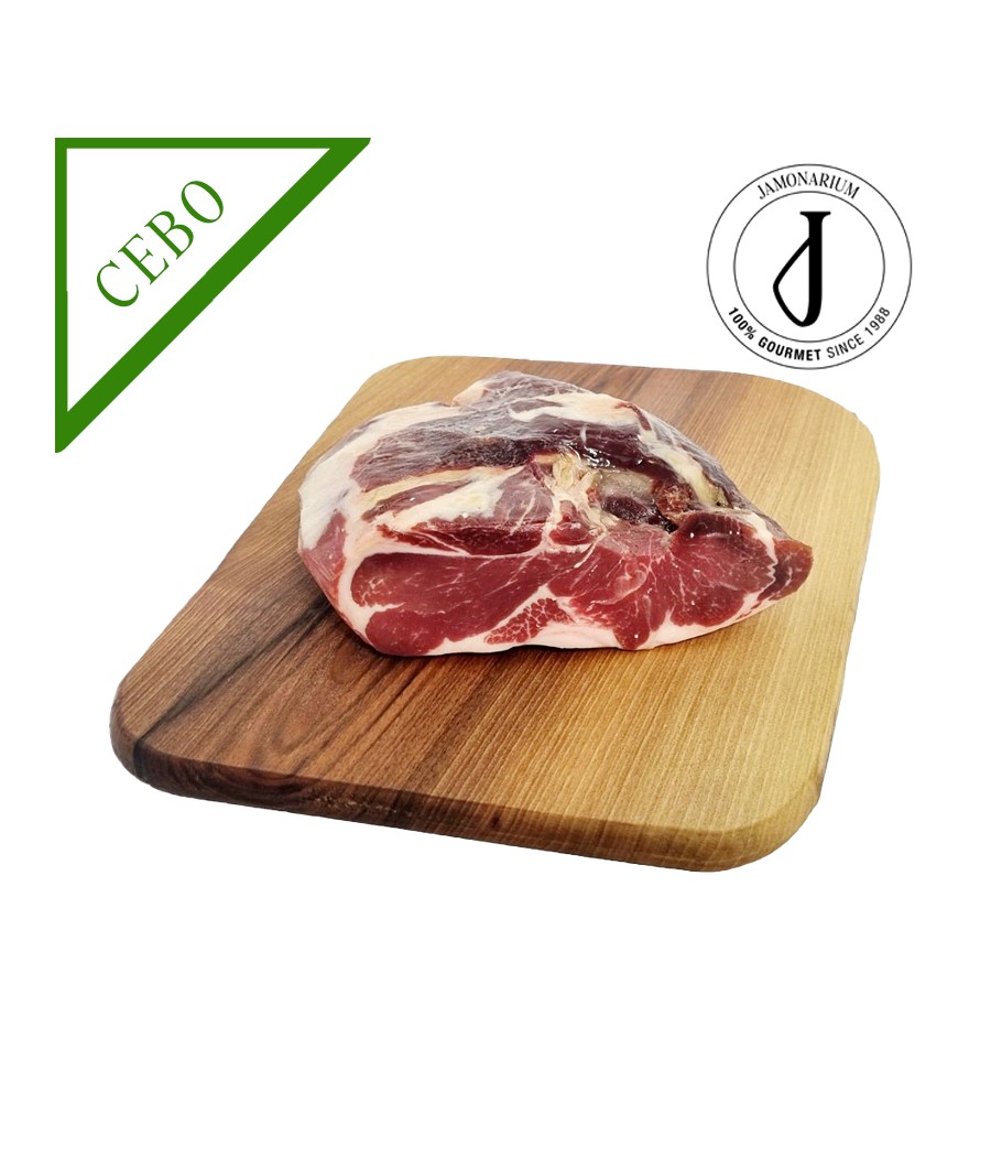 Ibérico Cebo Vorderschinken, 50% iberische Rasse - OHNE KNOCHEN - Caña