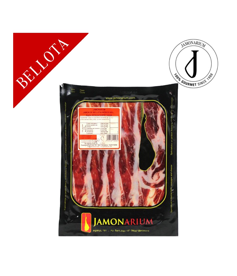 Iberischer Bellota-Schinken, 50% iberische Rasse geschnitten 100g