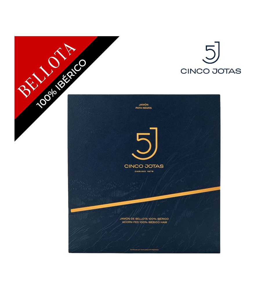 Prosciutto di Bellota 100% iberico Cinco Jotas (5J) di Jabugo tagliato tradizionalmente 80g