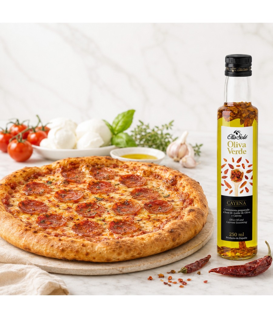 Olis Solé Spicy Olive Oil CAYENA 250ml , Oliva Verde