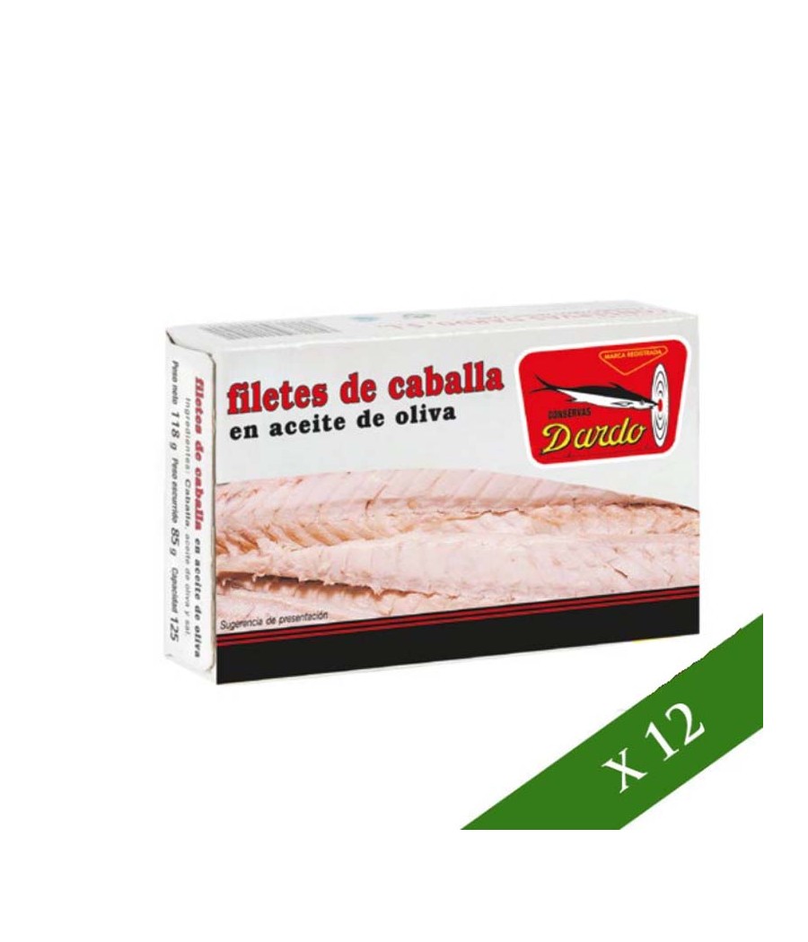 BOÎTE x12 - Filet de maquereau à l'huile d'olive extra vierge, 120g, Frinsa