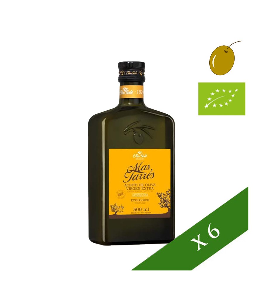BOX x6 --- Mas Tarrés Arbequina Ecologico 500ml, Olio Extravegine di Oliva