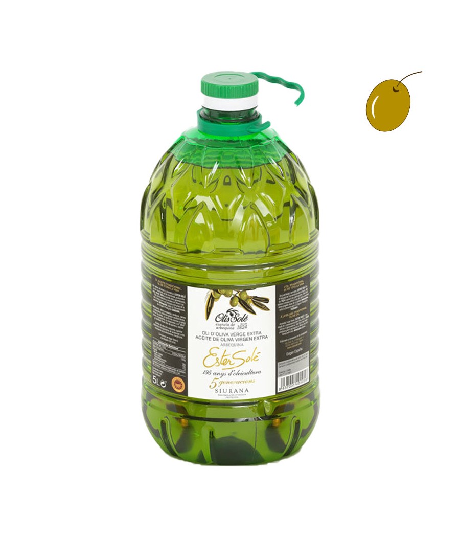 Ester Solé Arbequina 5l, Huile d'Olive Extra Vierge AO Siurana