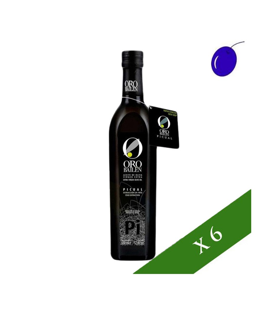 CAIXA x6 --- Oro de Bailen Picual 500ml, Oli d'oliva verge extra de Jaén