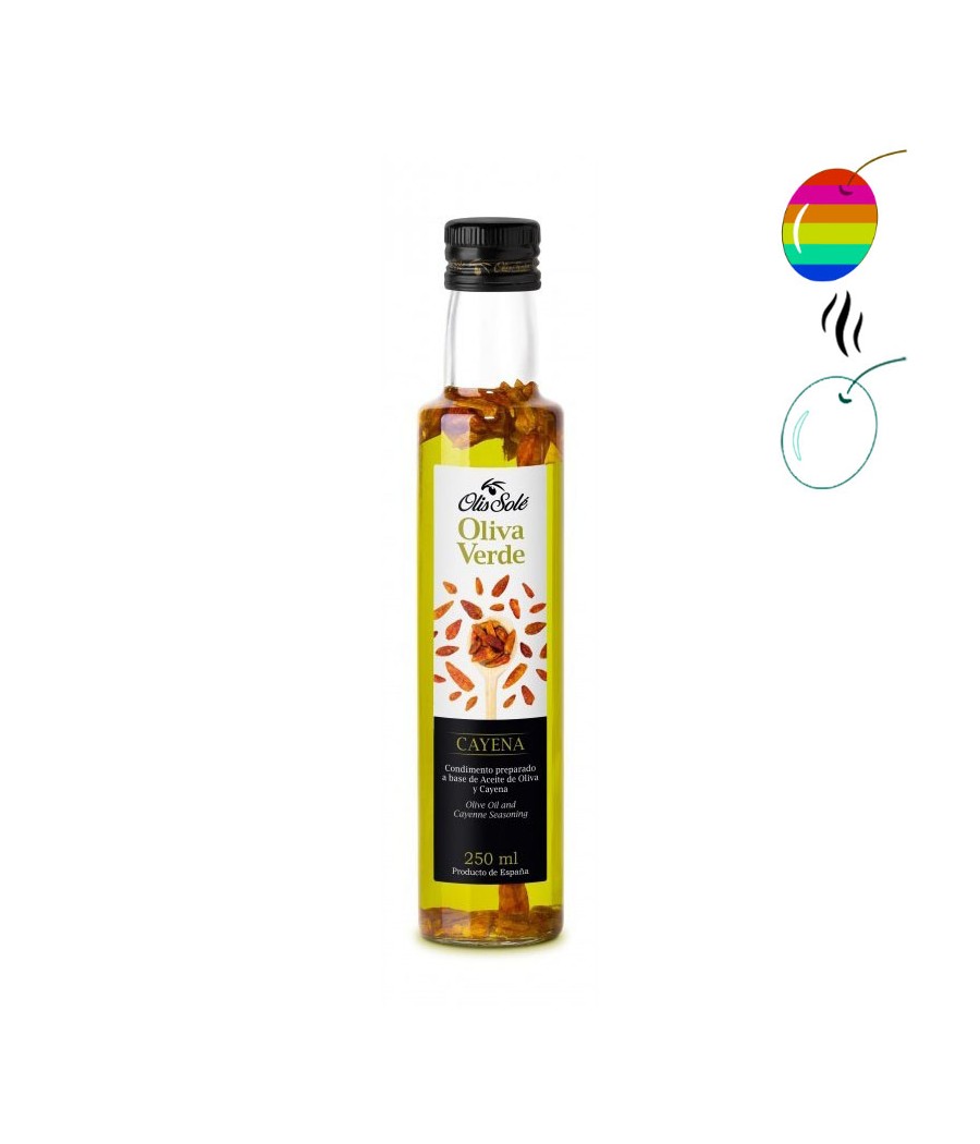Olis Solé Spicy Olive Oil CAYENA 250ml , Oliva Verde
