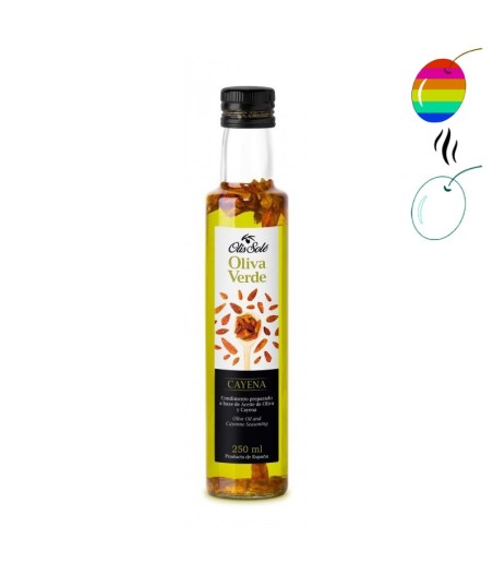 Extra virgin olive oil &amp; spicy cayenne pepper 250ml, Olis Solé