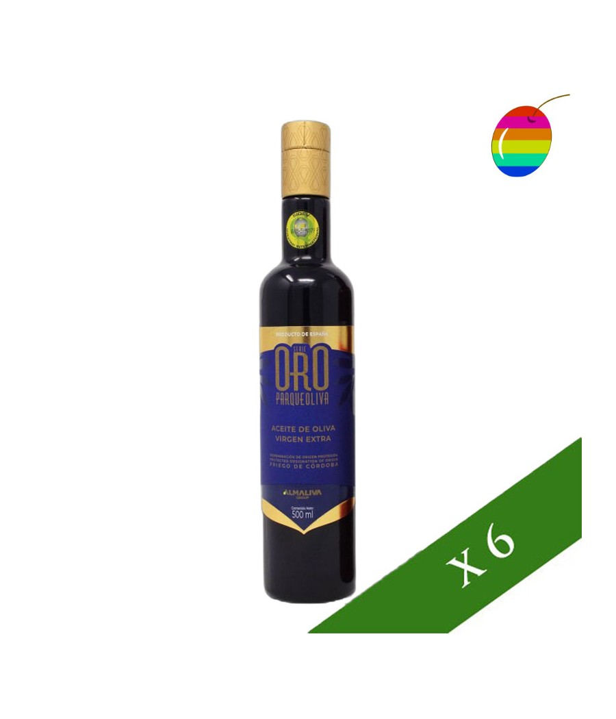 BOITE x6 --- Parque Oliva Serie Oro Coupage 500ml, Huile d'Olive Extra Vierge, A.O. Priego de Córdoba