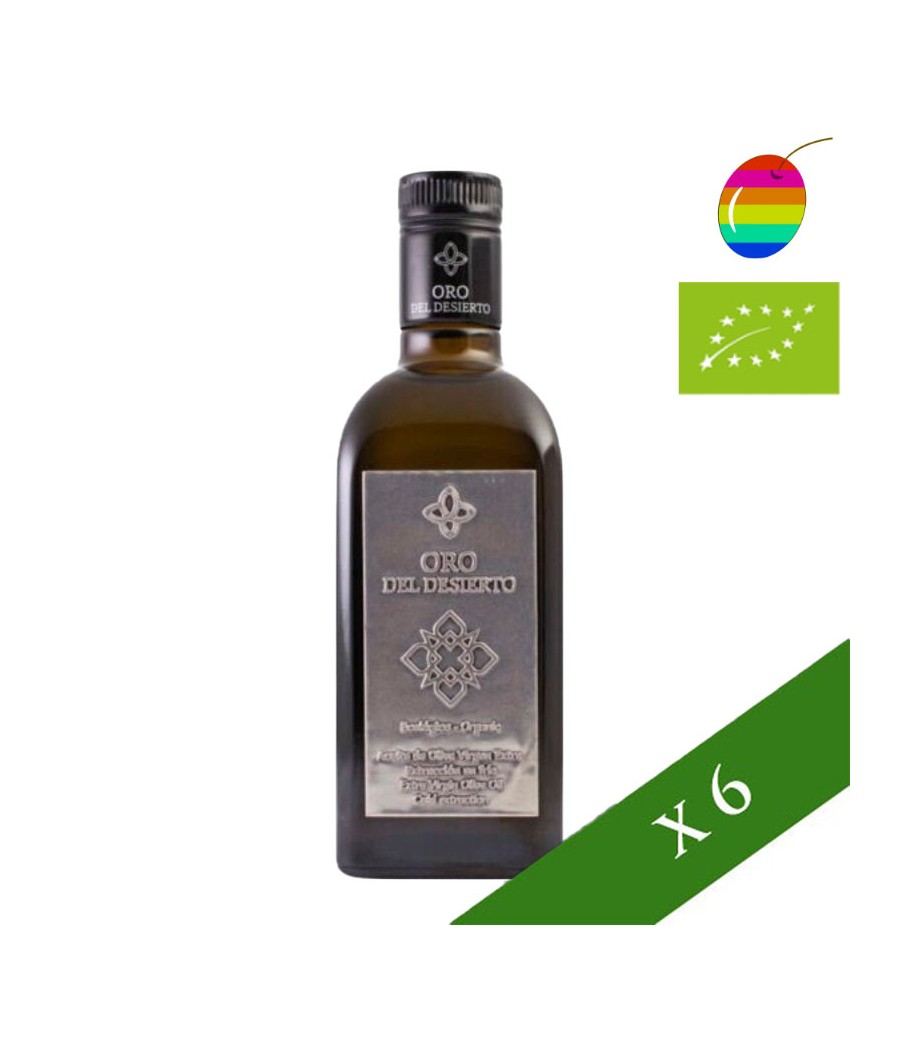 CAJA x6 --- Oro del desierto coupage ecológico 500ml, aceite de oliva virgen extra