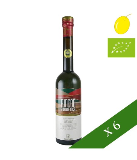 BOITE x6 --- Rincón de la Subbética Hojiblanca bio 500ml, Huile d'Olive Extra Vierge, A.O. Priego de Córdoba