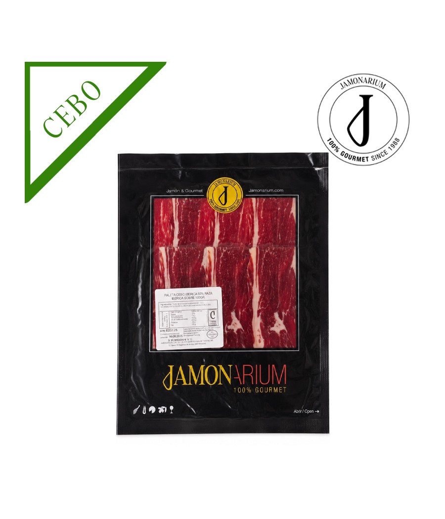 Épaule de Cebo Ibérico, 50% Race Ibèrique tranché 100g