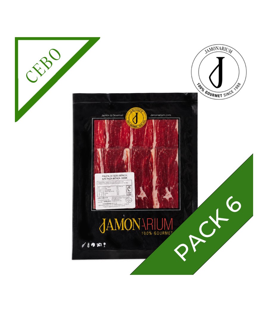 Pack x6 - Cebo Ibérico Shoulder, 50% Iberian Breed sliced 100g