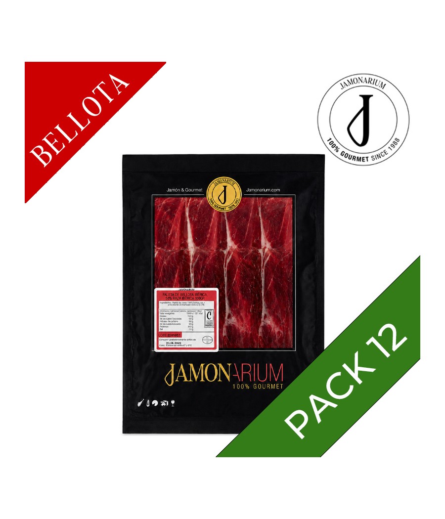 PACK 12 - Épaule de Bellota Ibérica, 50% Race Iberique tranchée 100g