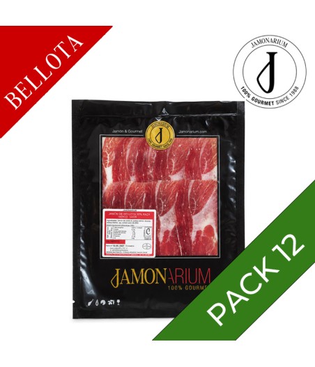 PACK 12 - Jamón de Bellota Ibérico, 50% Raza Ibérica cortado 100g