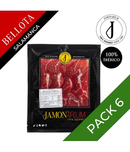 PACK 6 - Jamón de Bellota 100% Ibérico (Salamanca) - Pata Negra cortado 100g