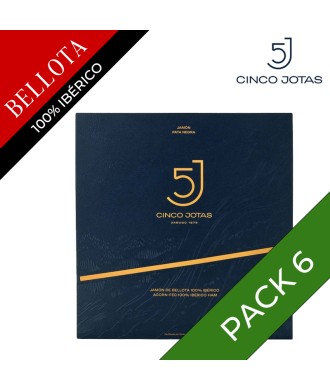 PACK x6 - Pernil de gla 100% ibèric Cinco Jotas (5J) de Jabugo tallat 80gr