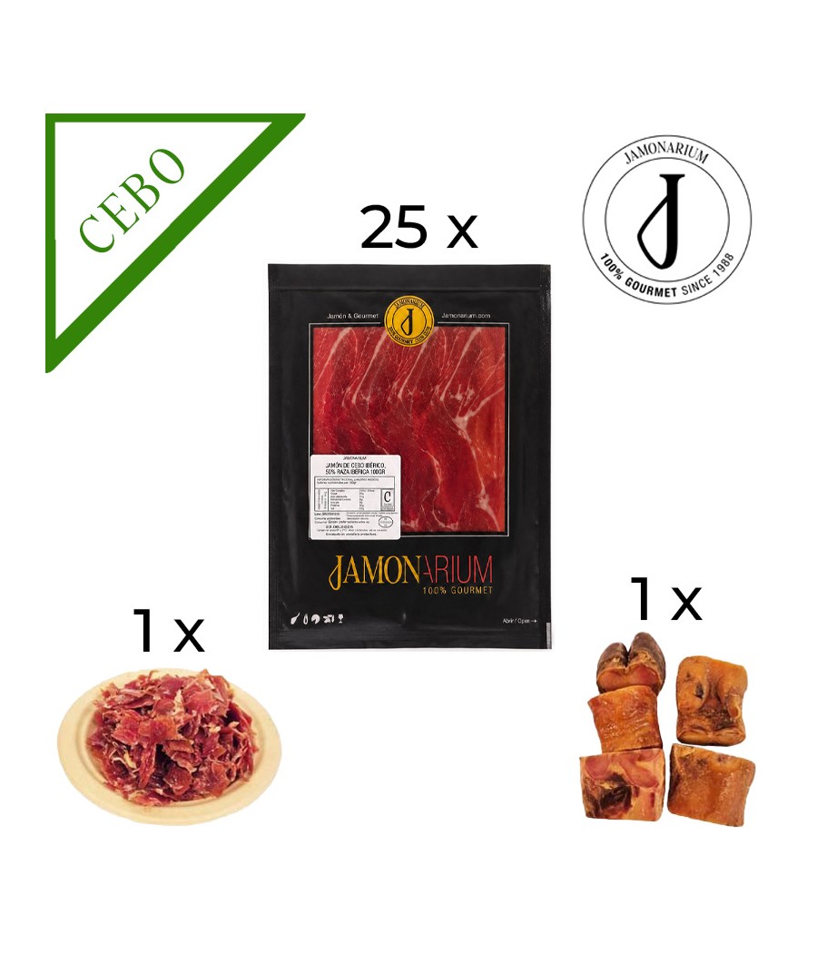 Iberischer Cebo-Schinken, 50% Iberische Rasse - GANZ geschnitten