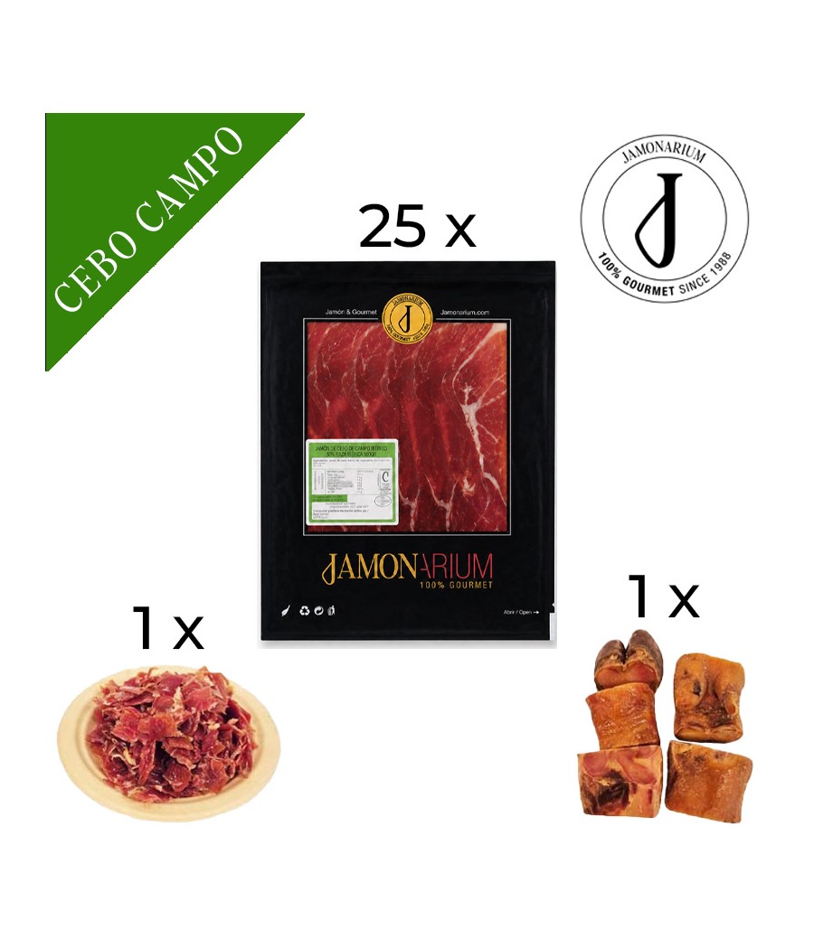 Jamón de Cebo de Campo Ibérico, 50% Raza Ibérica - ENTERO cortado