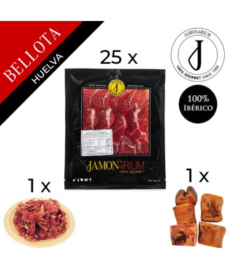Iberico Bellota Ham (Jabugo, Huelva), 100% Iberian Bellota - Pata Negra WHOLE sliced