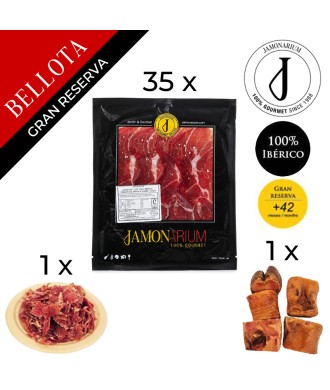 Jambon de Bellota 100% Ibérique - Gran Reserva 4 ans (2017) - ENTIER tranché