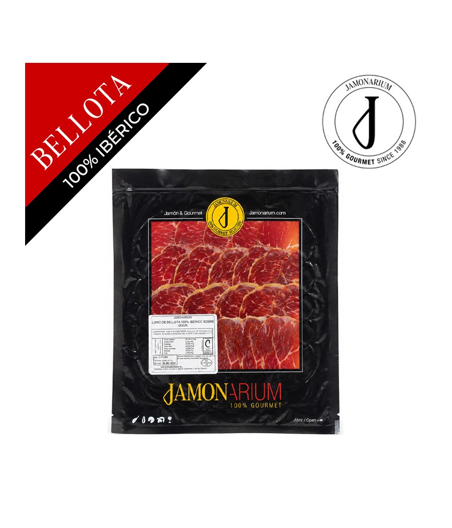 Lomo de Bellota ibérico, 100% raza ibérica (Lonchas)
