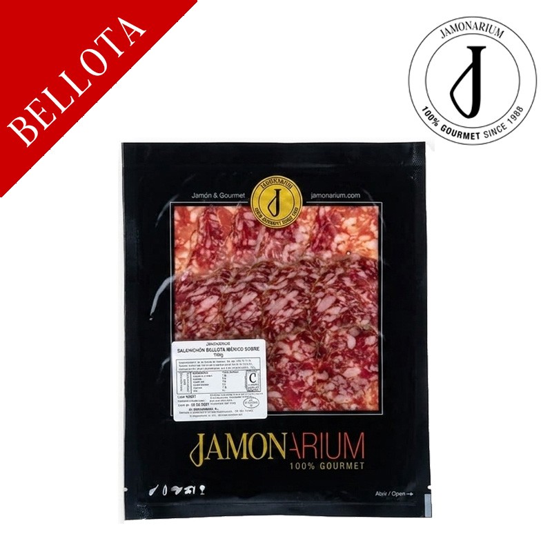 Iberische Bellota Dauerwurst Salchichón geschnitten (Scheiben)