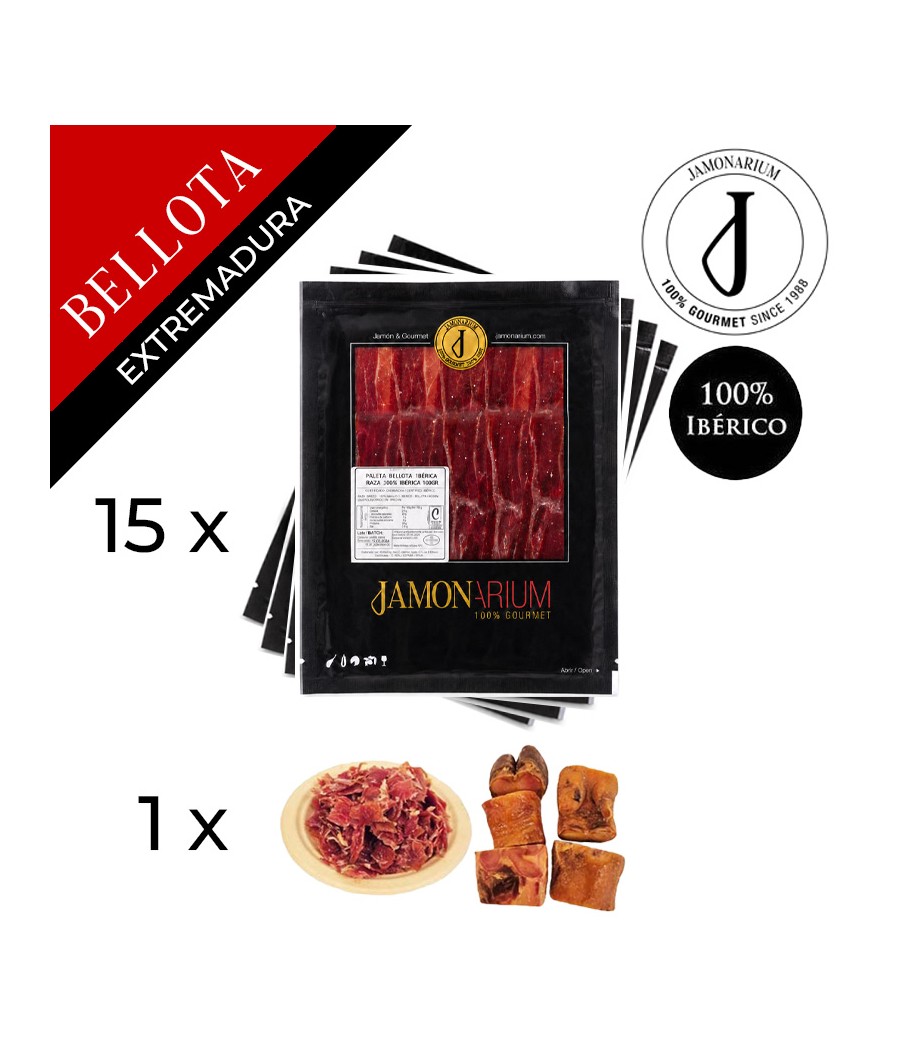 Bellota 100% pure Iberian Shoulder (Extremadura) - Pata Negra WHOLE sliced