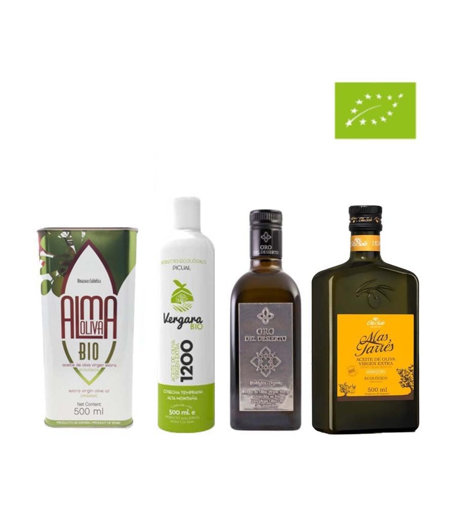 Lote AOVE ECOLÓGICOS - Los 4 mejores aceites de oliva ecológicos