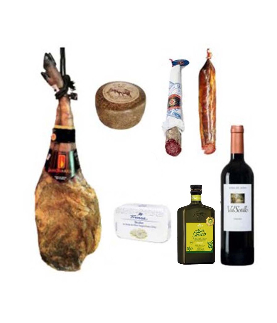 Deluxe Assortment Hamper, 100% Bellota shoulder