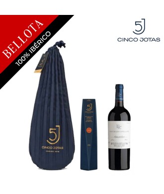 Lot Paleta 100% Ibèric de Bellota Cinc Jotes (5J) Jabugo + Llom 5J + Vi
