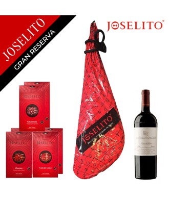 Joselito Gran Reserva Ham Set + 2 x Joselito Loin, Chorizo, and Salchichón + Wine