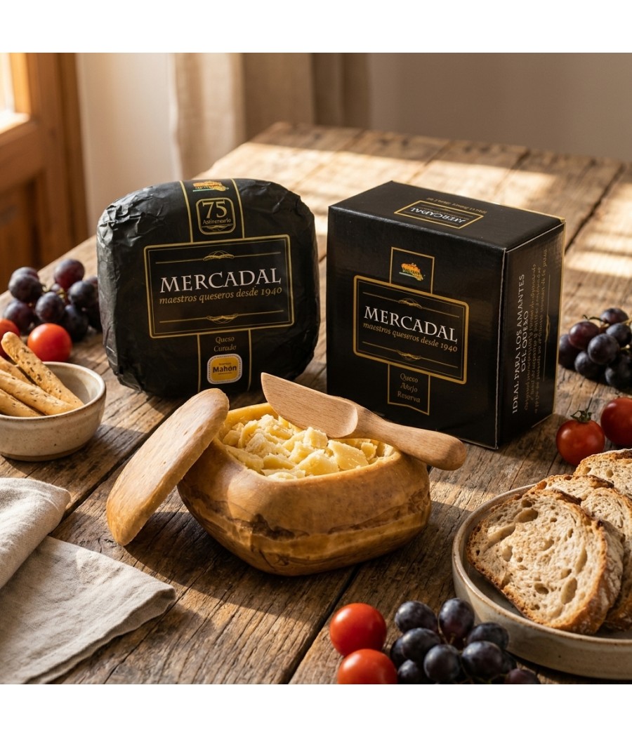 Añejo Mahón Käse Mercadal von pasteurisierte RohmilchMilch - GANZ