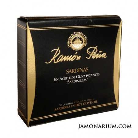 Sardines à l'huile d'olive Ramón Peña (25 unités) "Étiquette Noir"