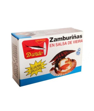 Zamburinyes amb salsa de vieira Dardo