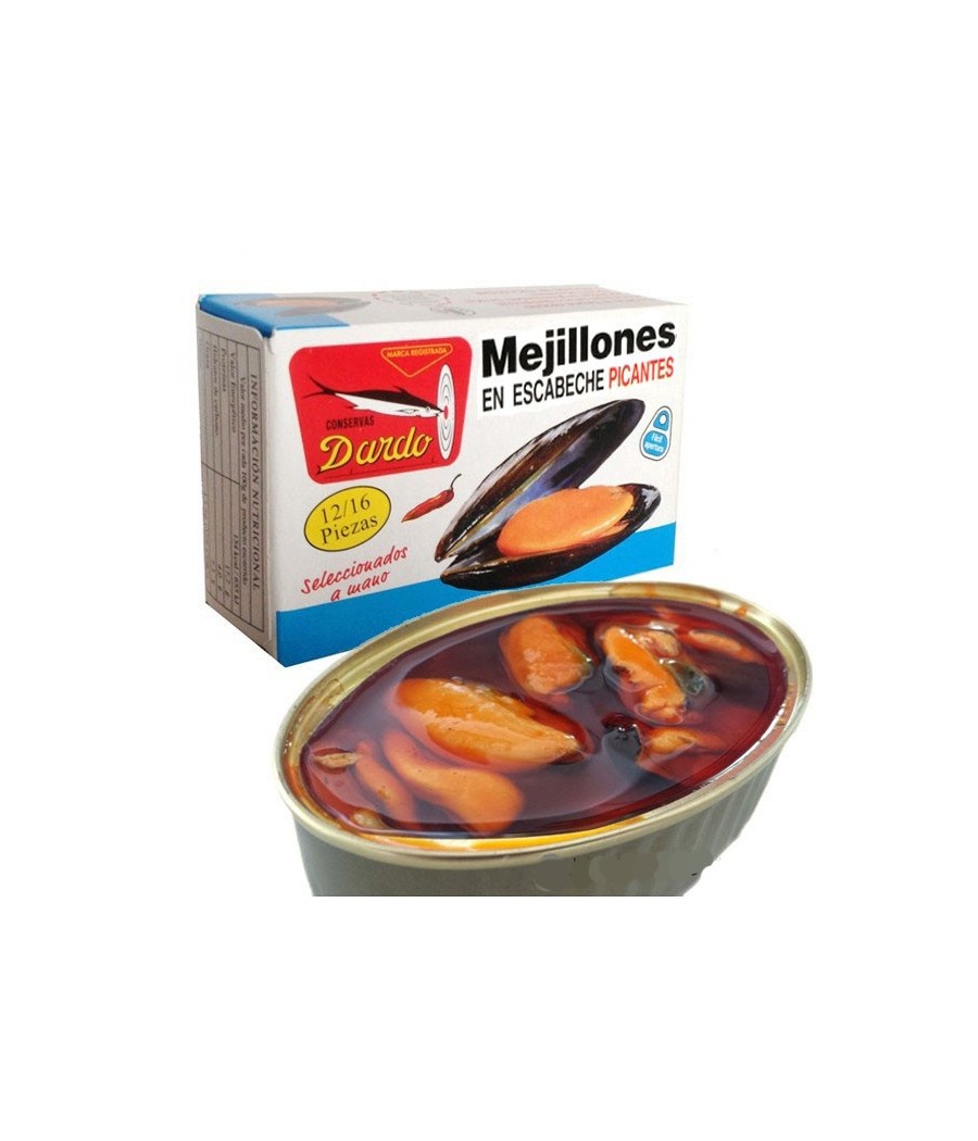 Mejillones en escabeche picante Dardo 12/16 (Rías Gallegas)