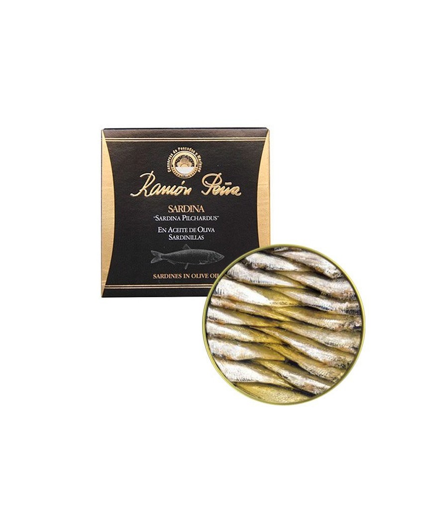 Piccole sardine in olio di oliva Ramón Peña 25-30 unità "Etichetta Nera"