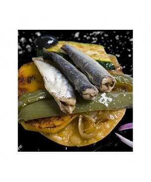 Piccole sardine in olio di oliva Ramón Peña 25-30 unità "Etichetta Nera"