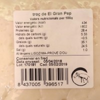 Formatge reserva El Gran Pep Sant GIl Albió de llet de cabra - CUNYA
