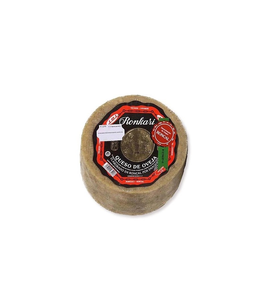 Queso Ronkari semi-seco de leche cruda de oveja latxa  (Valle del Roncal)