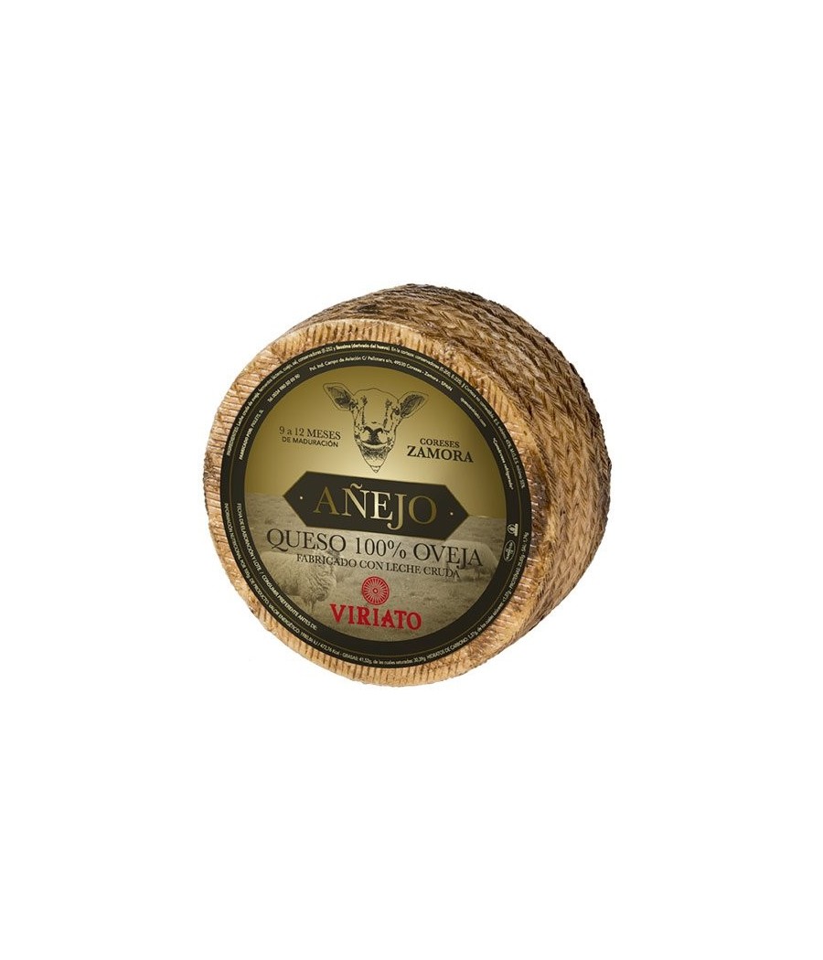 Aged Viriato Añejo cheese with raw sheep milk - WHOLE 2.6 kg Aged Viriato Añejo cheese with raw sheep milk - WHOLE 2.6 kg