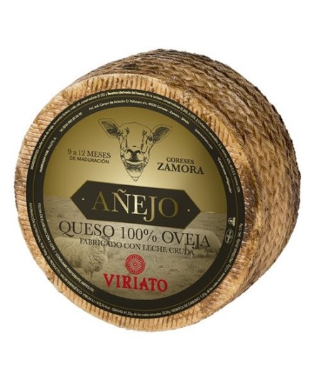 Dry cured Cheese Viriato Añejo with raw sheep milk WHOLE 2.6 kg