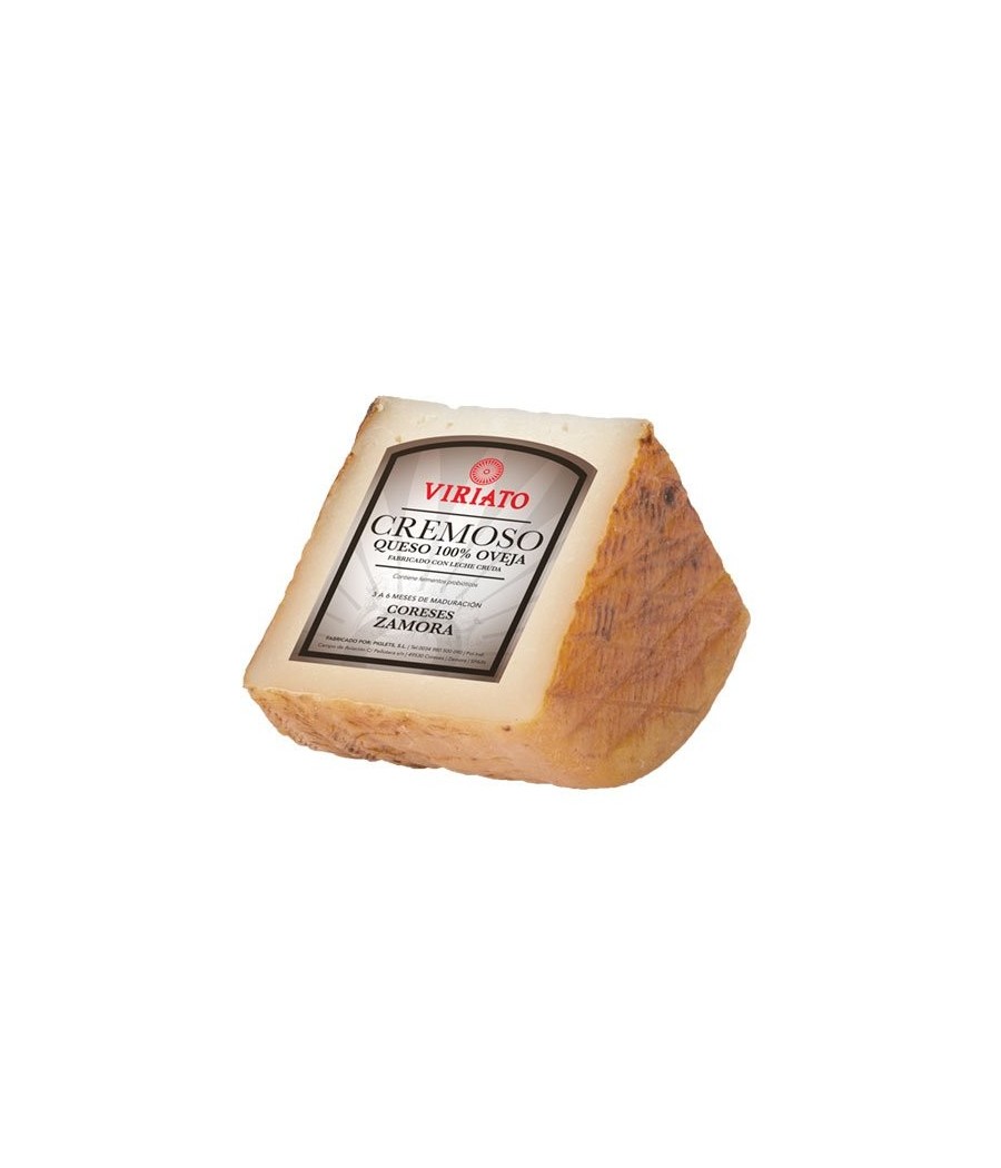 Aged medium-dry cheese Viriato Cremoso with raw sheep milk - 1/4 Aged medium-dry cheese Viriato Cremoso with raw sheep milk - 1/4