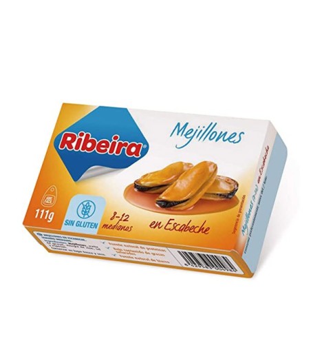 Mejillones en escabeche Riberira 8/12