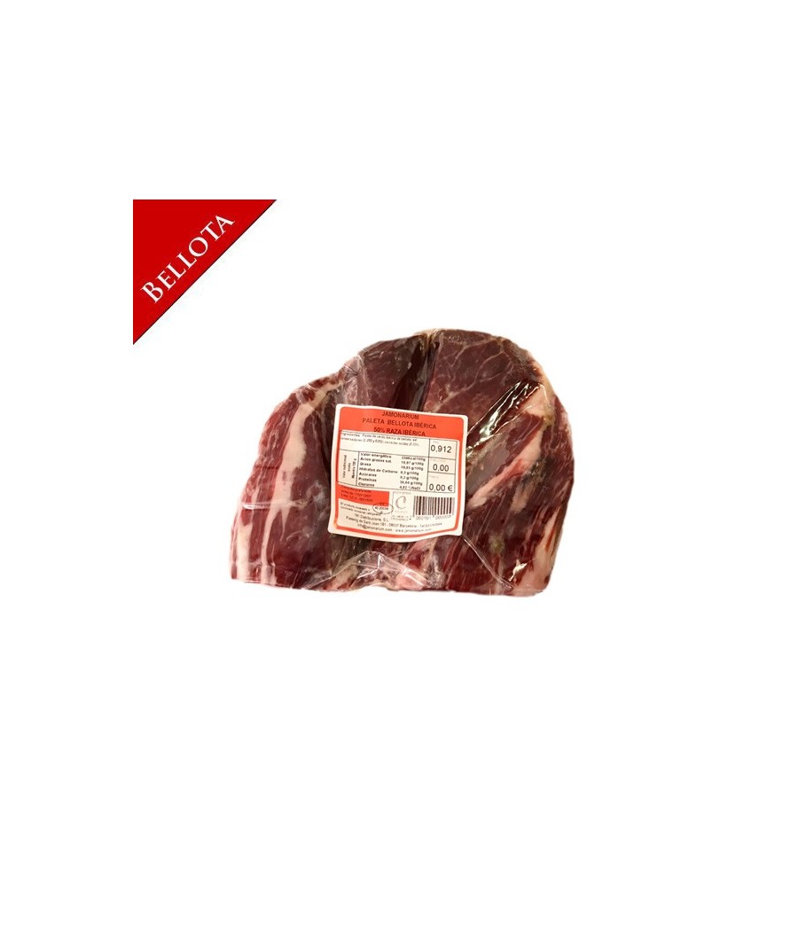 Èpaule ibèrique Bellota, 50% race ibérique désossée - Partie inférieure Èpaule ibèrique Bellota, 50% race ibérique désossée - Partie inférieure