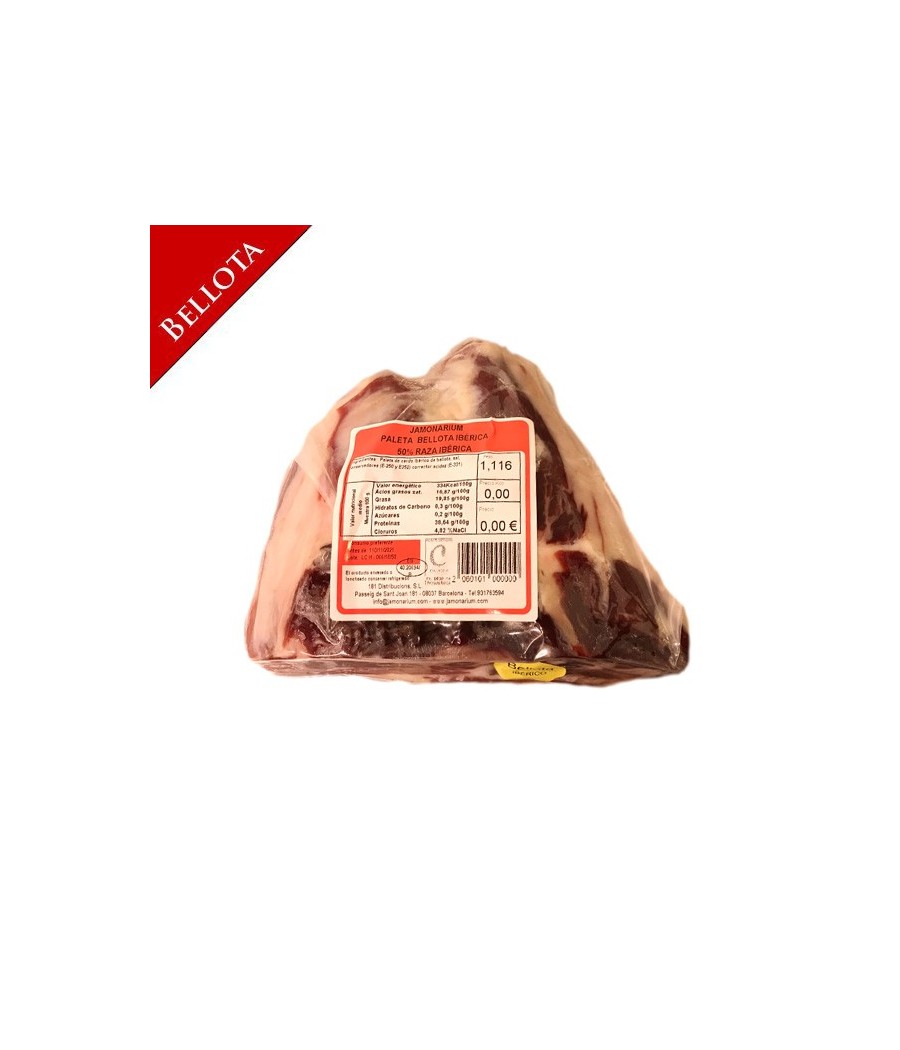 Paleta de Bellota Ibérico, 50% raza ibérica deshuesado - Caña Paleta de Bellota Ibérico, 50% raza ibérica deshuesado - Caña