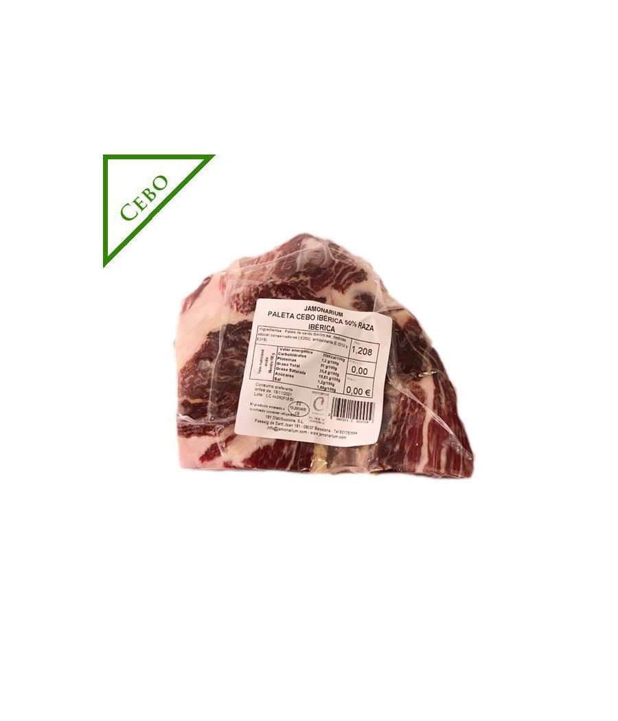 Épaule Ibérico de Cebo, 50% Race Ibèrique - DESOSSÉE - Caña