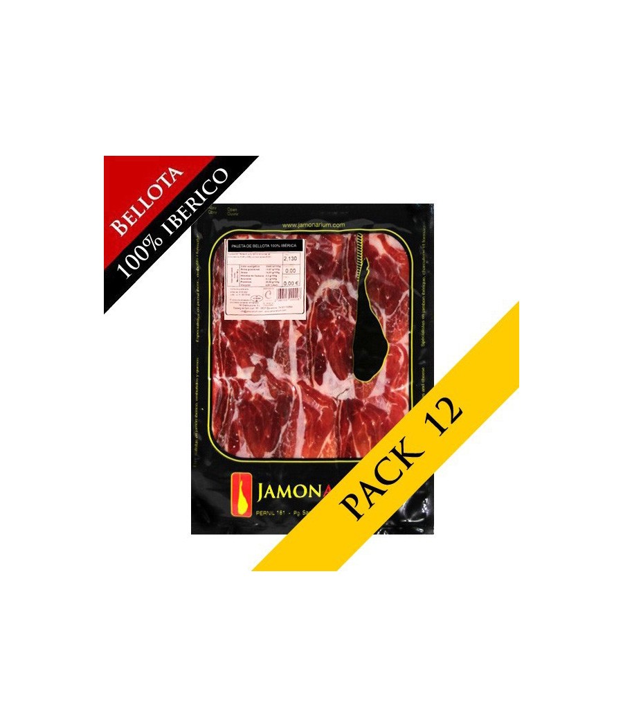 PACK 12 - Prosciutto di Bellota 100% iberico (Huelva) - Pata negra affettato 100g