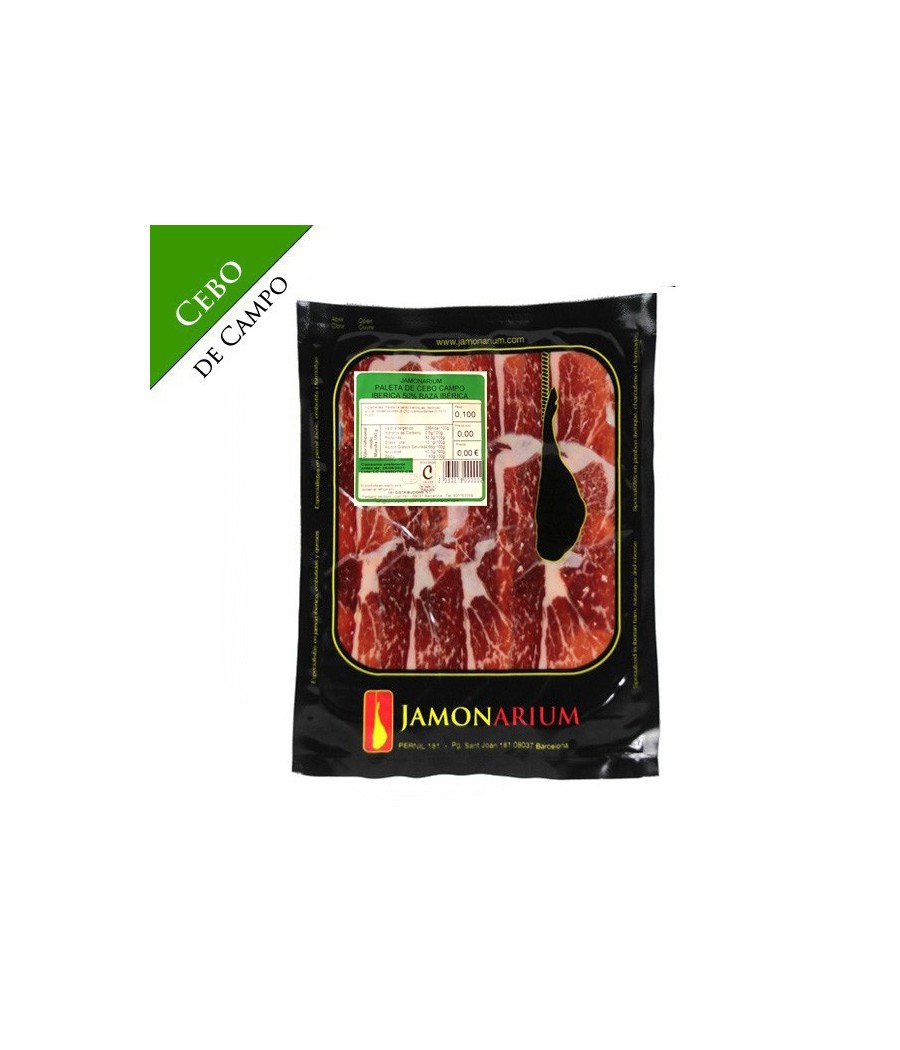 Iberischer Cebo de Campo Schinken, 50% Iberische Rasse geschnitten 100g