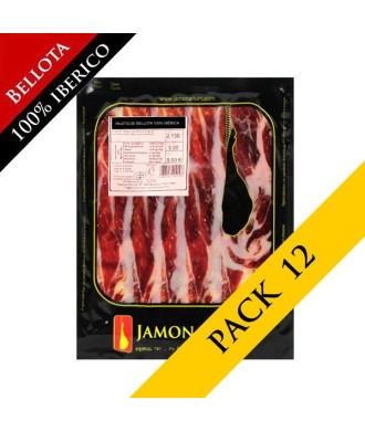 PACK 12 - Bellota Iberico Shoulder, 100% iberico (Huelva) - Pata negra  sliced 100g